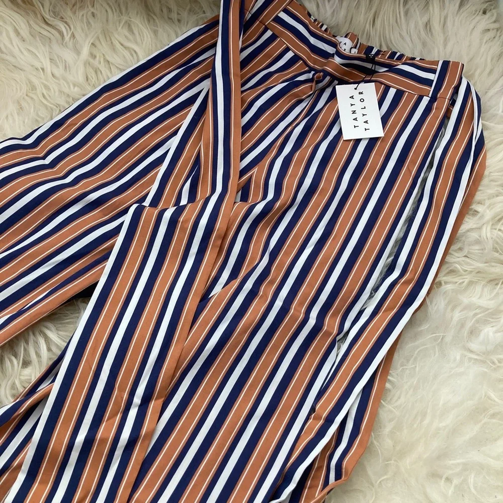 TANYA TAYLOR Striped Wide Leg Pants - Picture 7 of 14